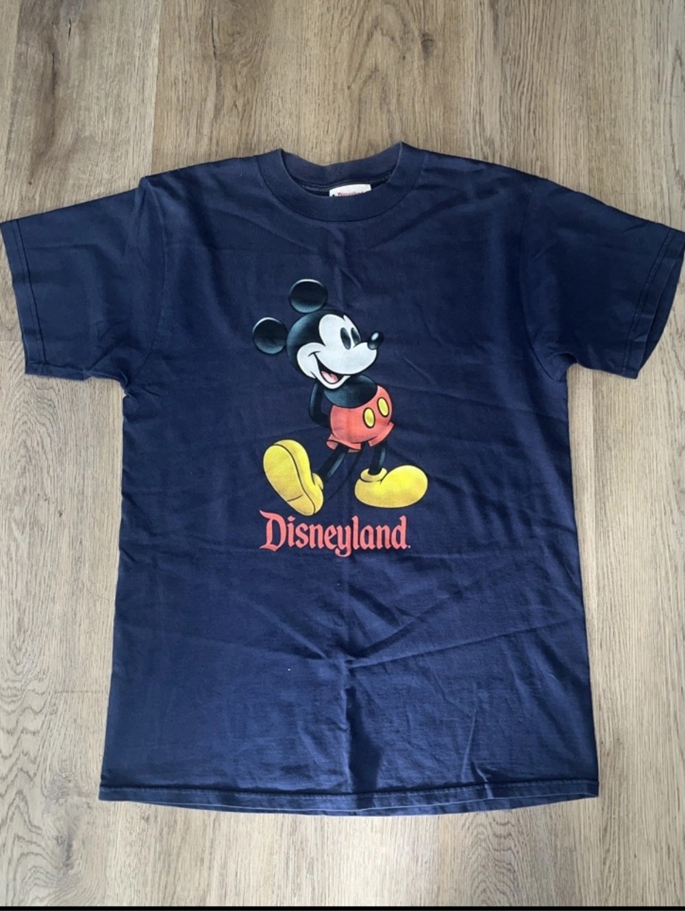 vintage Disneyland Navy Tee with Classic Mickey Graphic